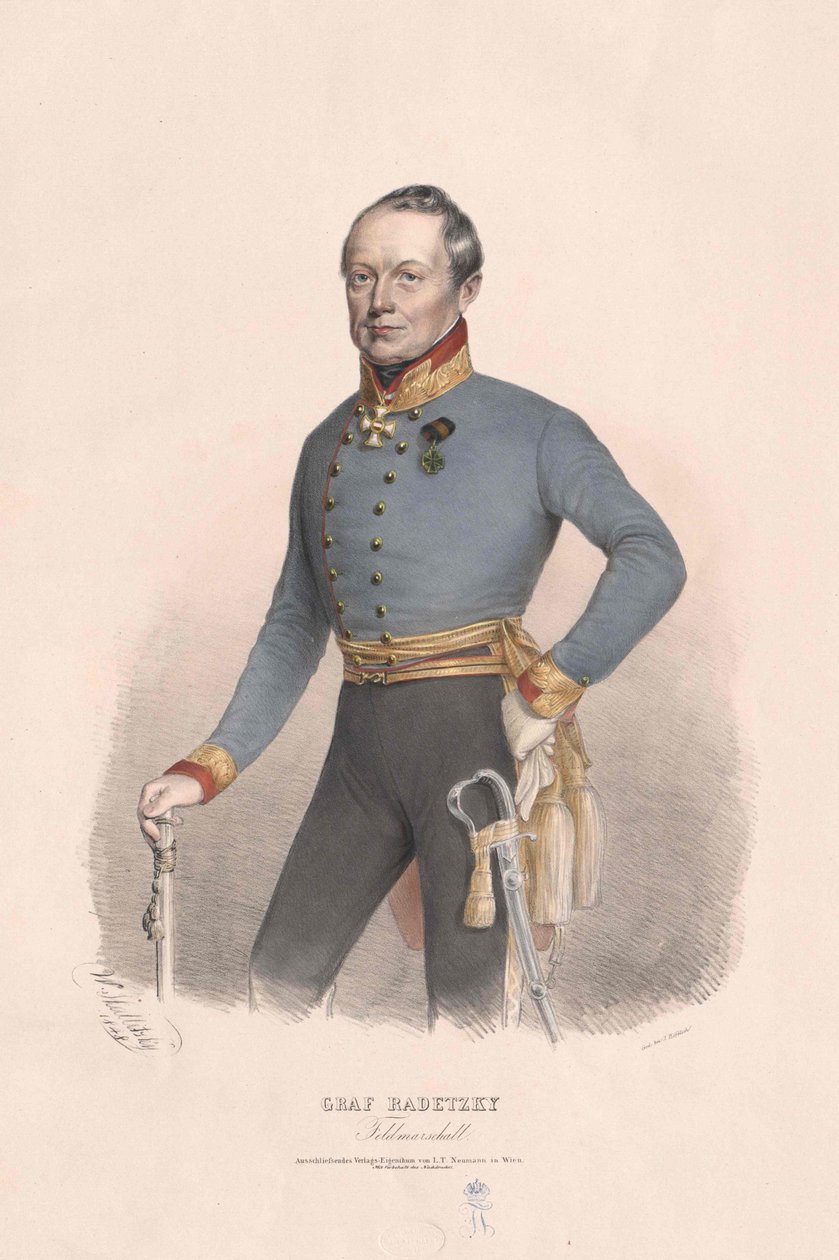 Josef hrabě Radetzky z Radetzu od Artist Unknown