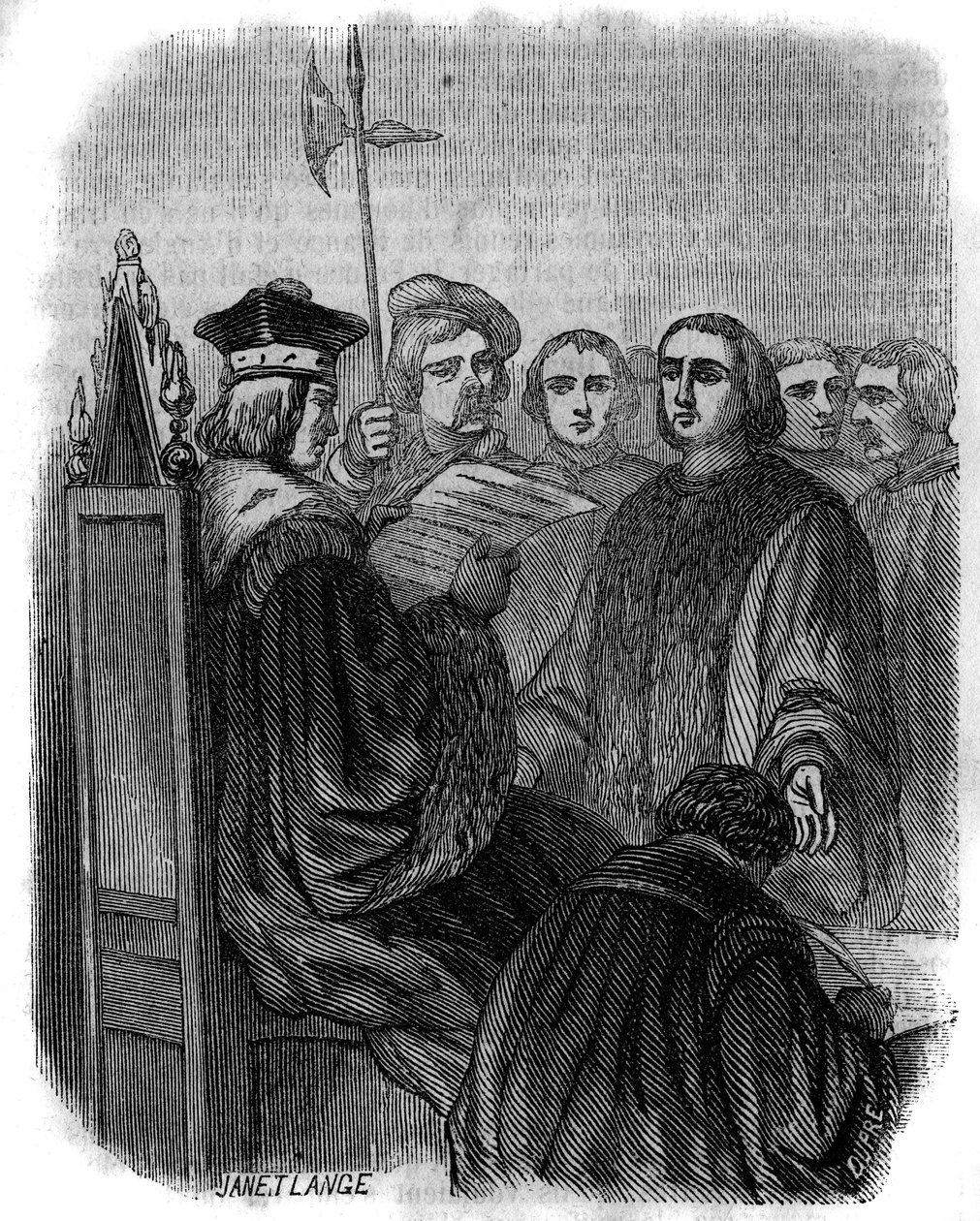 Rozsudek nad Jacquesem Coeurem, francouzským obchodníkem, který byl v roce 1451 zatčen za zpronevěru, odsouzen do vězení a jeho majetek byl zkonfiskován. od Artist Unknown