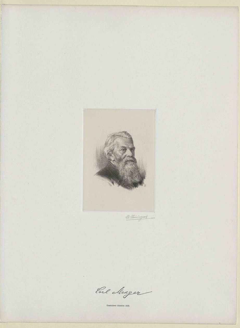 Karl Menger (tisk) od Artist Unknown