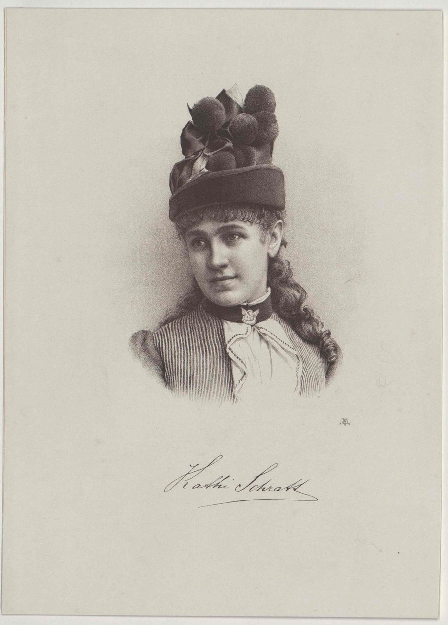 Katharina Schratt (tisk) od Artist Unknown