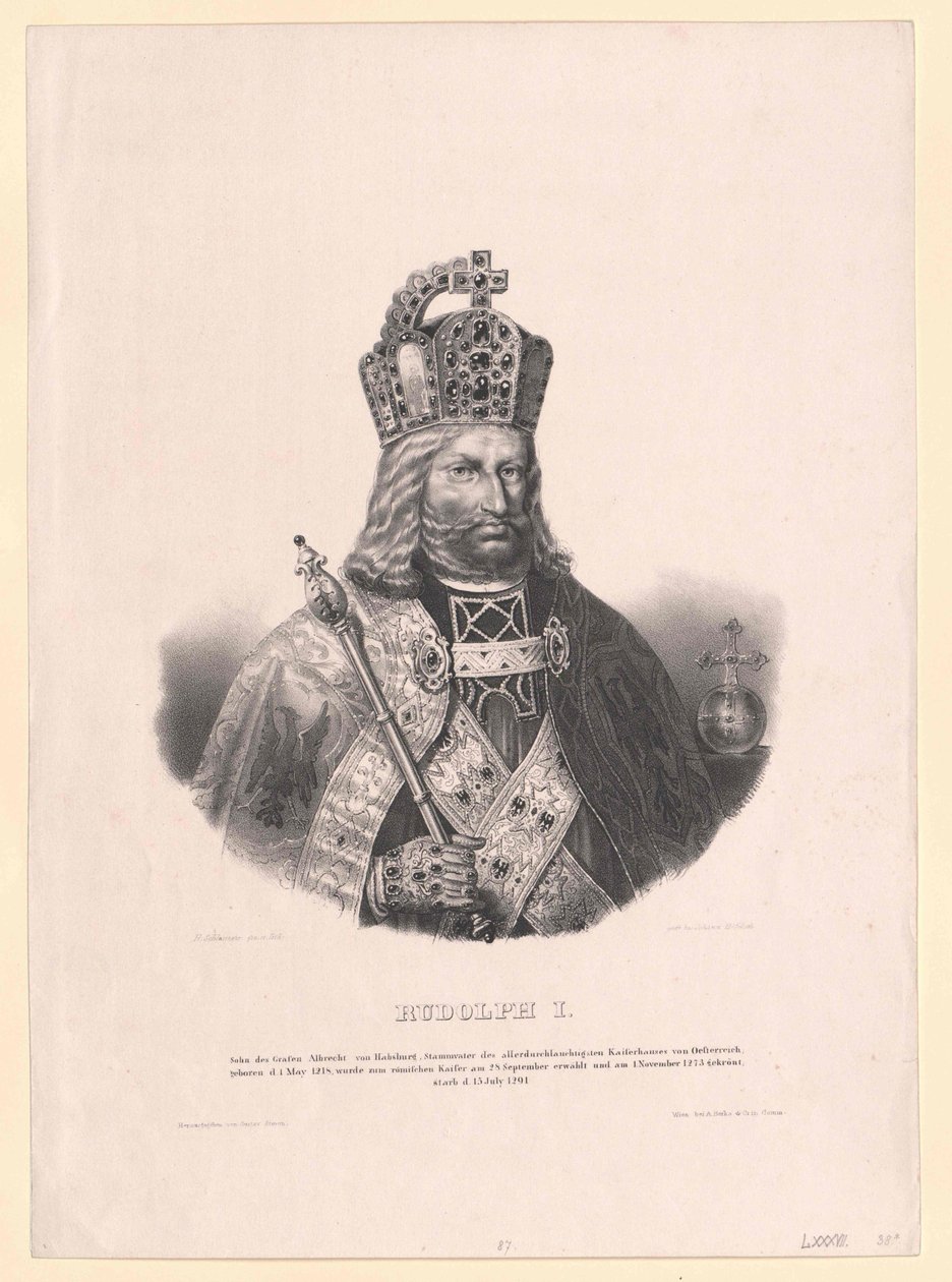 Král Rudolf I. Habsburský od Artist Unknown