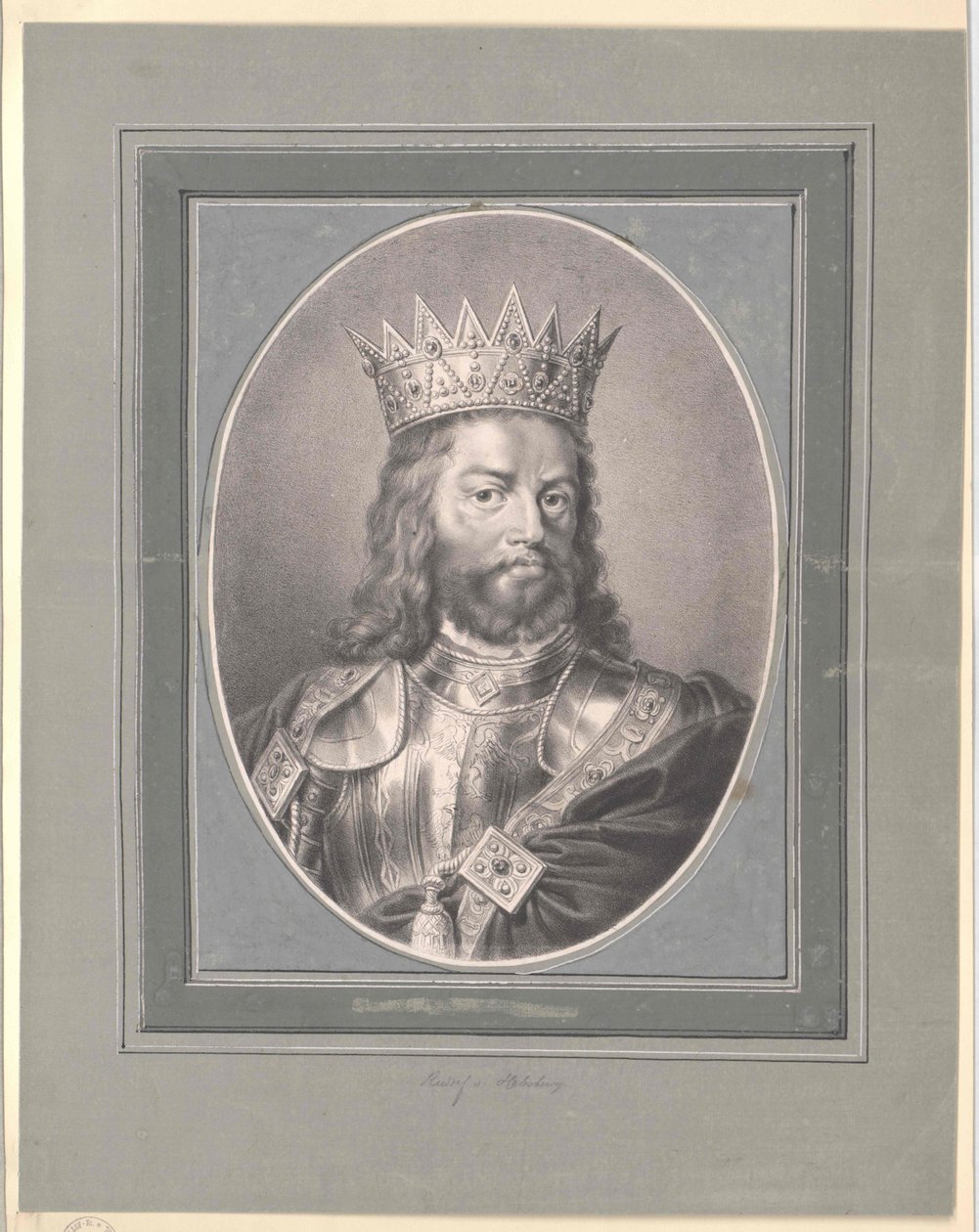 Král Rudolf I. Habsburský od Artist Unknown