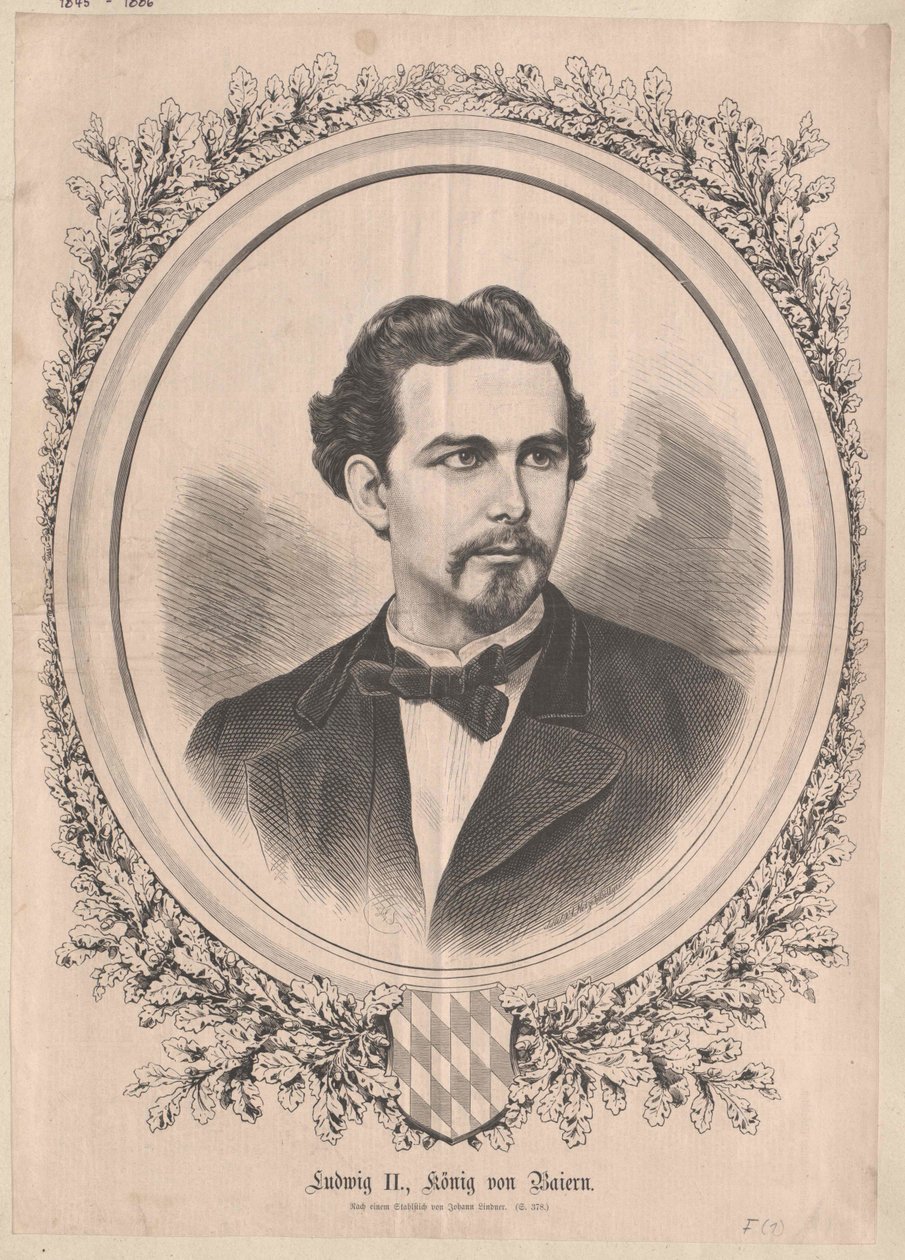 Bavorský král Ludvík II. od Artist Unknown