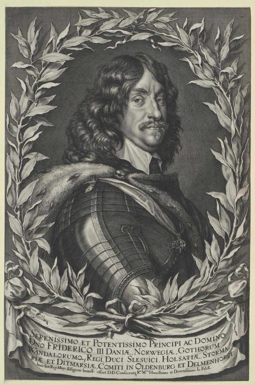 Dánský král Frederic III od Artist Unknown
