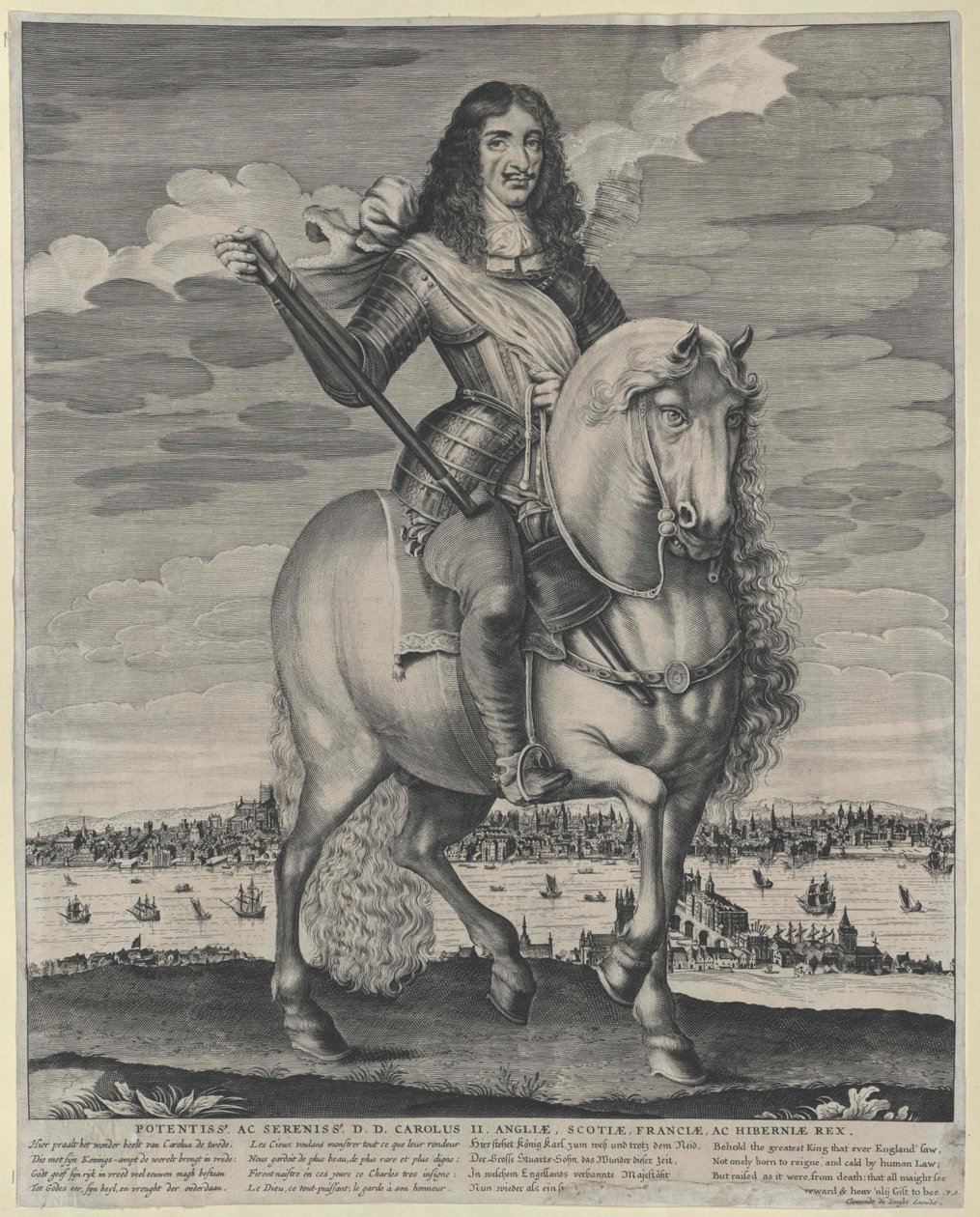 Anglický král Karel II. od Artist Unknown
