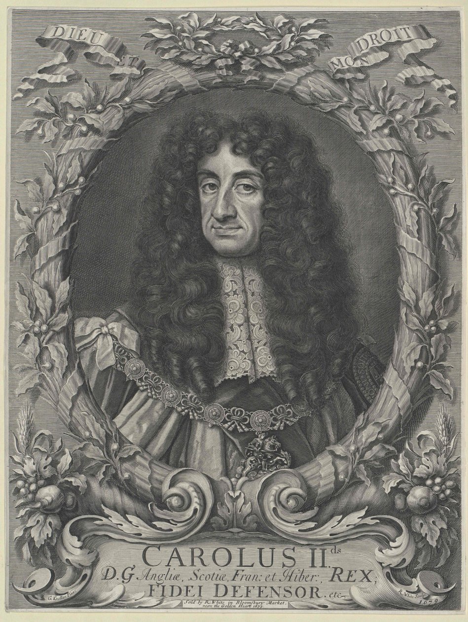 Anglický král Karel II. od Artist Unknown