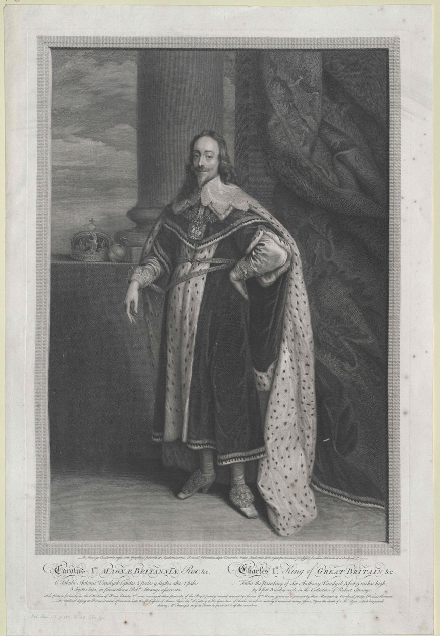 Anglický král Karel I. od Artist Unknown