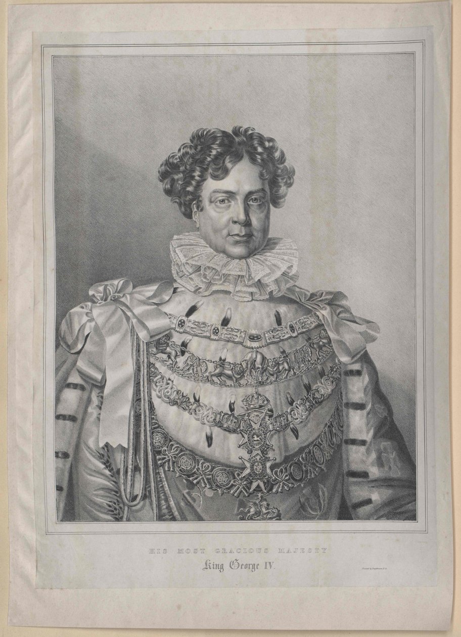 Anglický král Jiří IV. od Artist Unknown