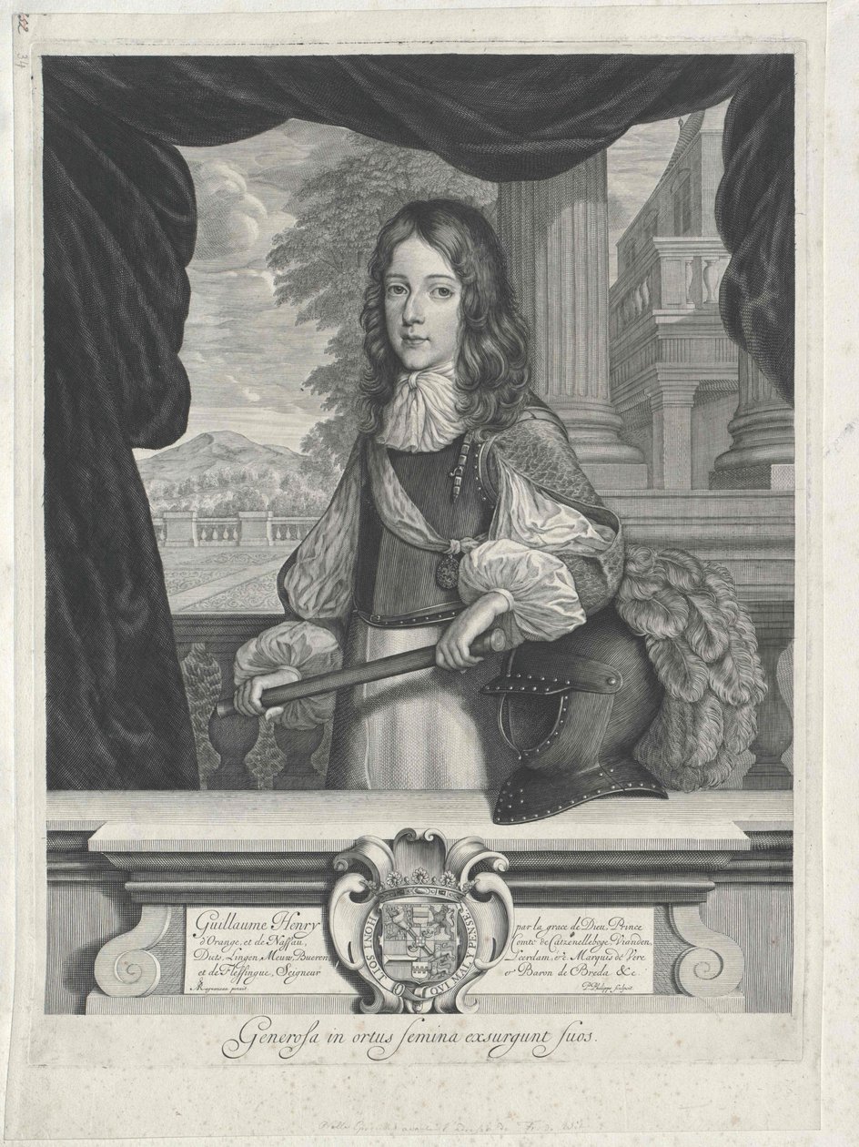 Anglický král Vilém III. od Artist Unknown