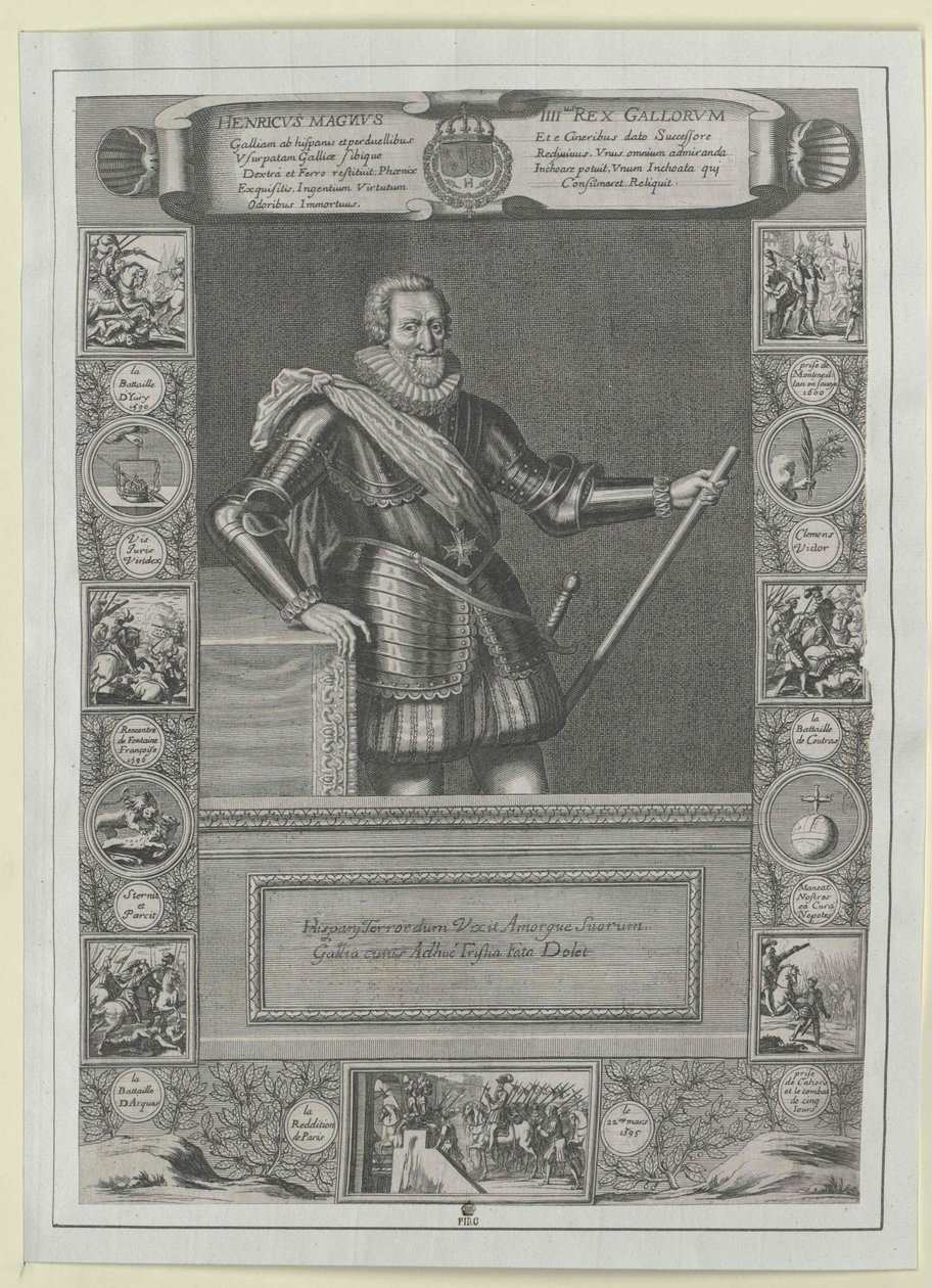 Francouzský král Jindřich IV. od Artist Unknown