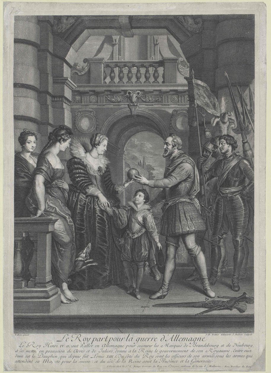 Francouzský král Jindřich IV. od Artist Unknown
