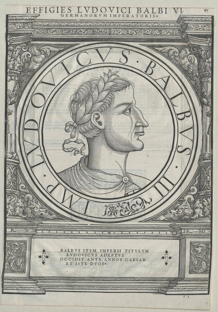 Francouzský král Ludvík II. (tisk) od Artist Unknown