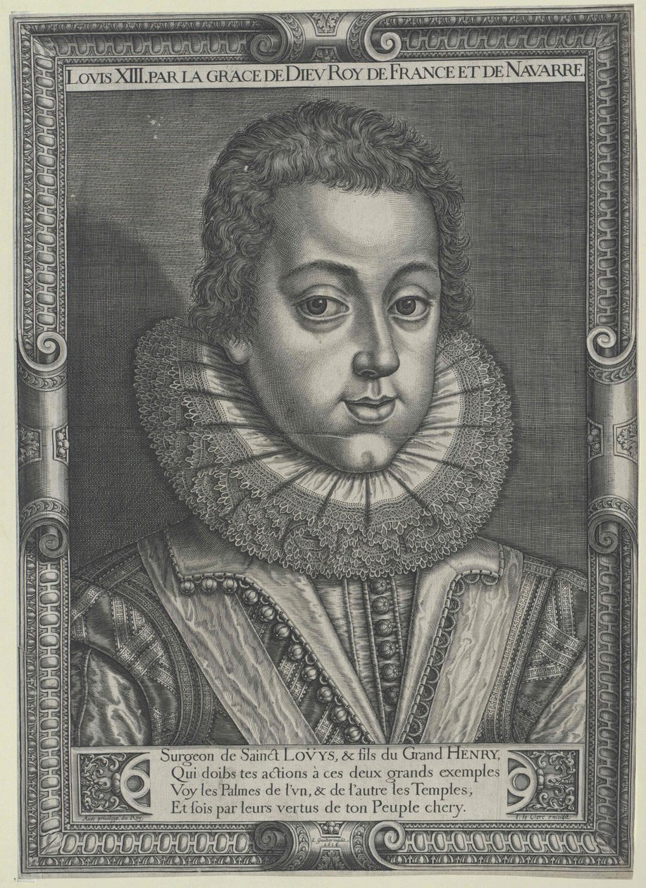 Francouzský král Ludvík XIII. od Artist Unknown