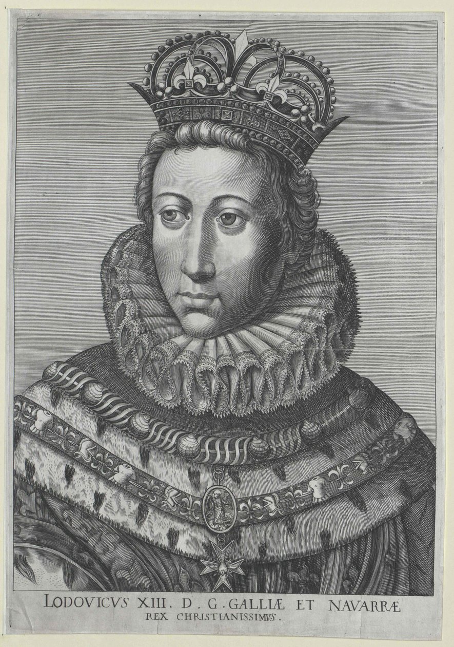 Francouzský král Ludvík XIII. od Artist Unknown