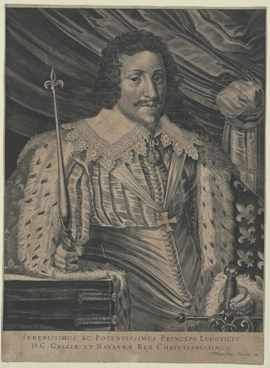 Francouzský král Ludvík XIII. od Artist Unknown