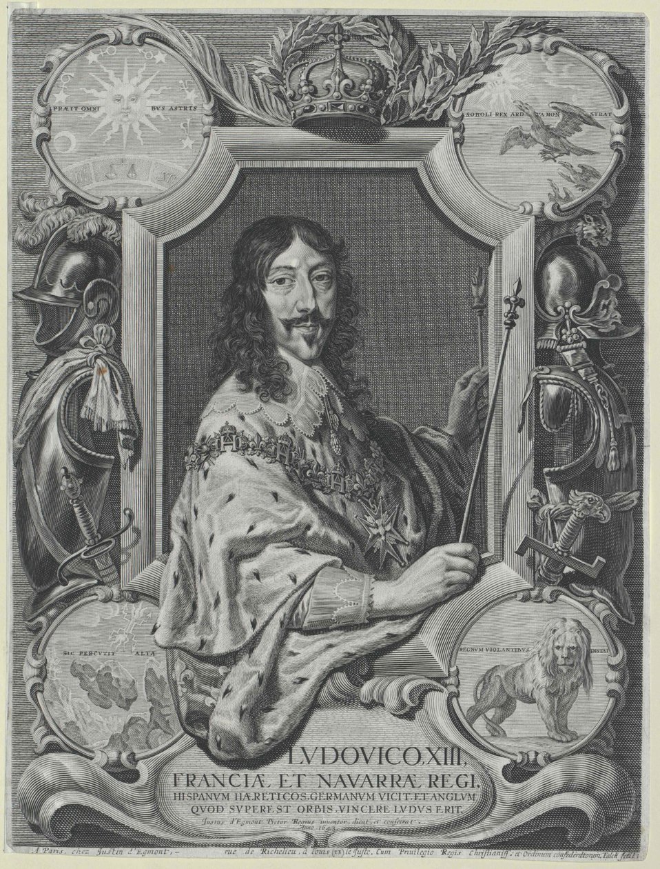 Francouzský král Ludvík XIII. od Artist Unknown