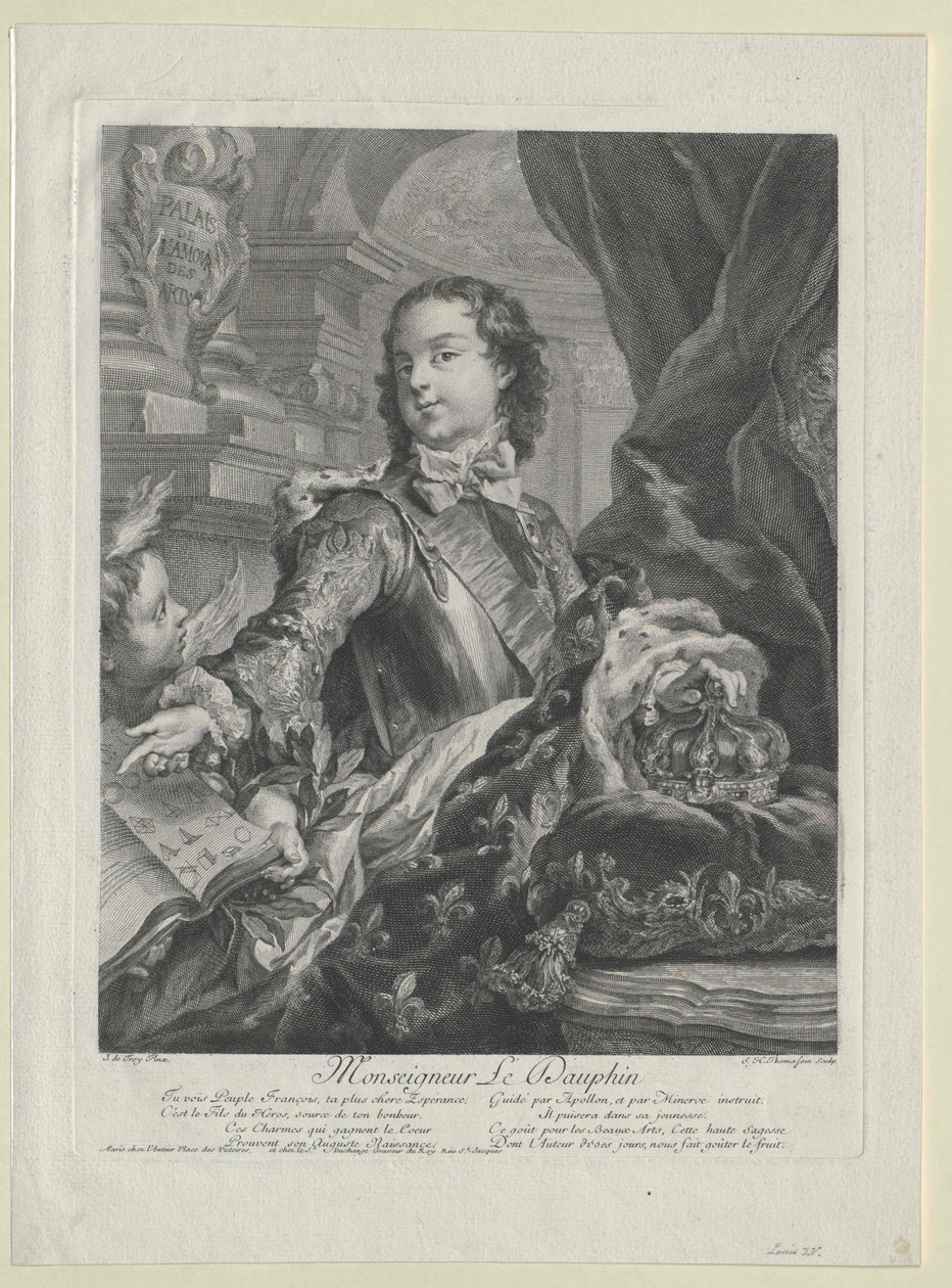 Francouzský král Ludvík XV. od Artist Unknown