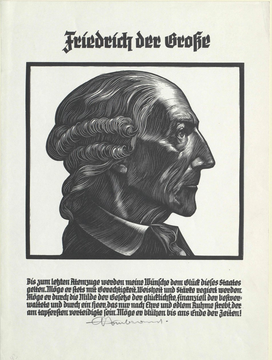 Pruský král Fridrich II. od Artist Unknown