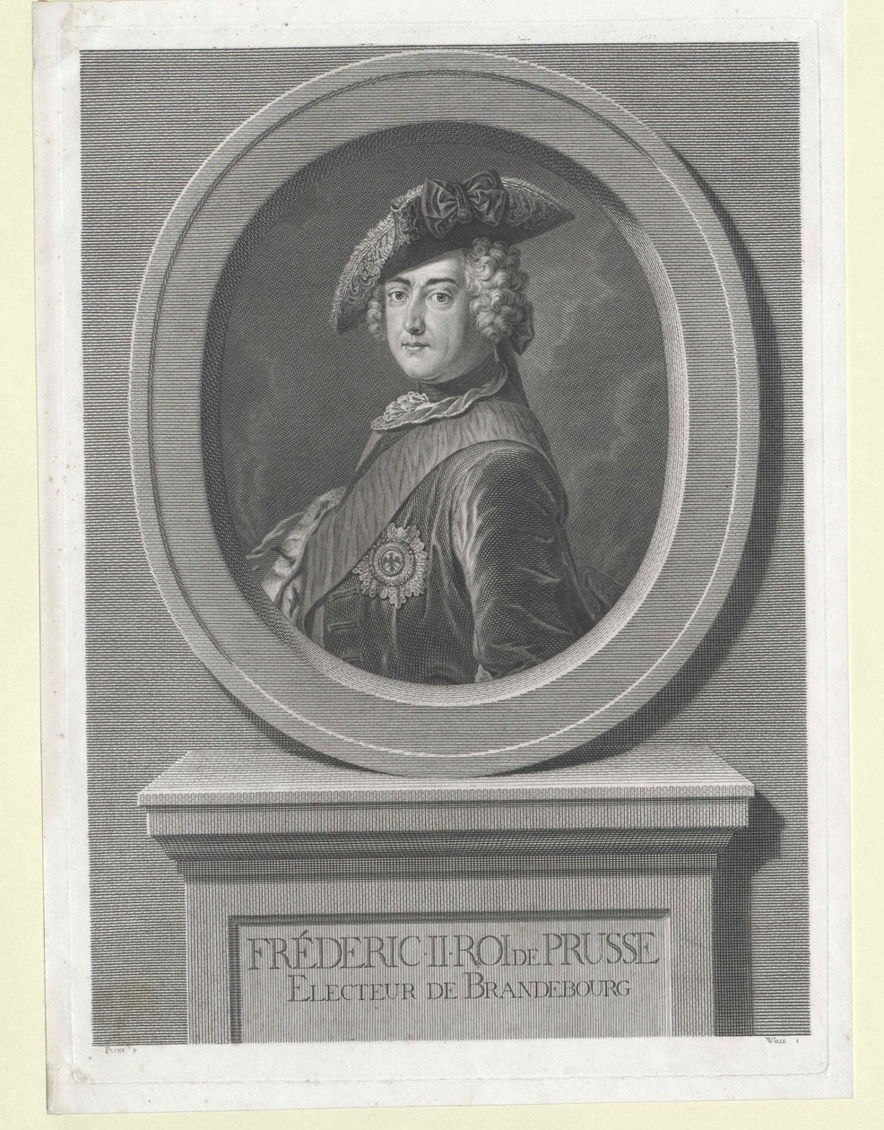Pruský král Fridrich II. od Artist Unknown