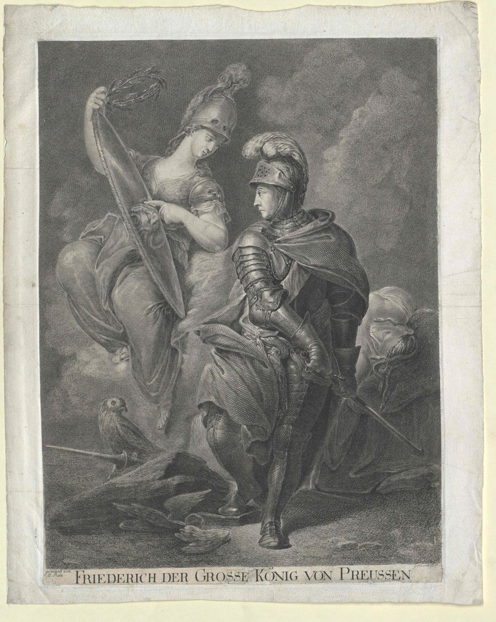 Pruský král Fridrich II. od Artist Unknown