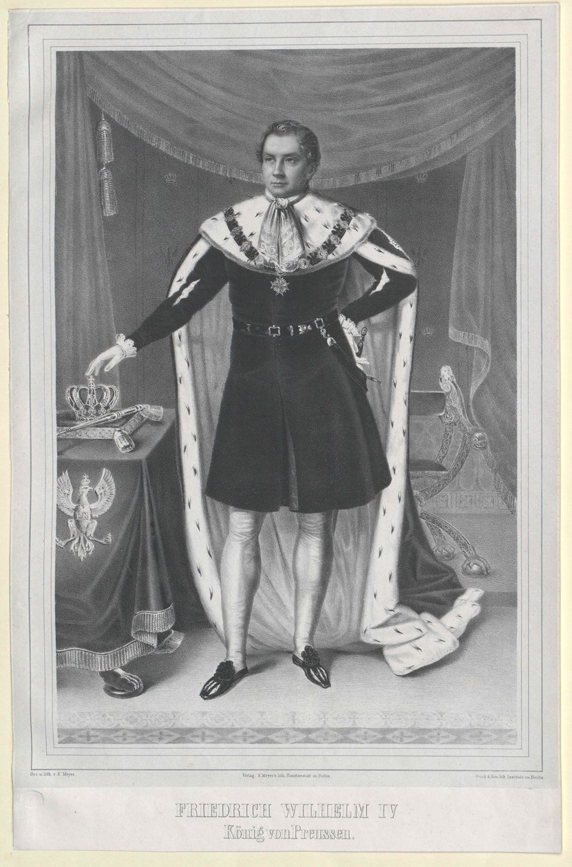 Pruský král Fridrich Vilém IV. od Artist Unknown