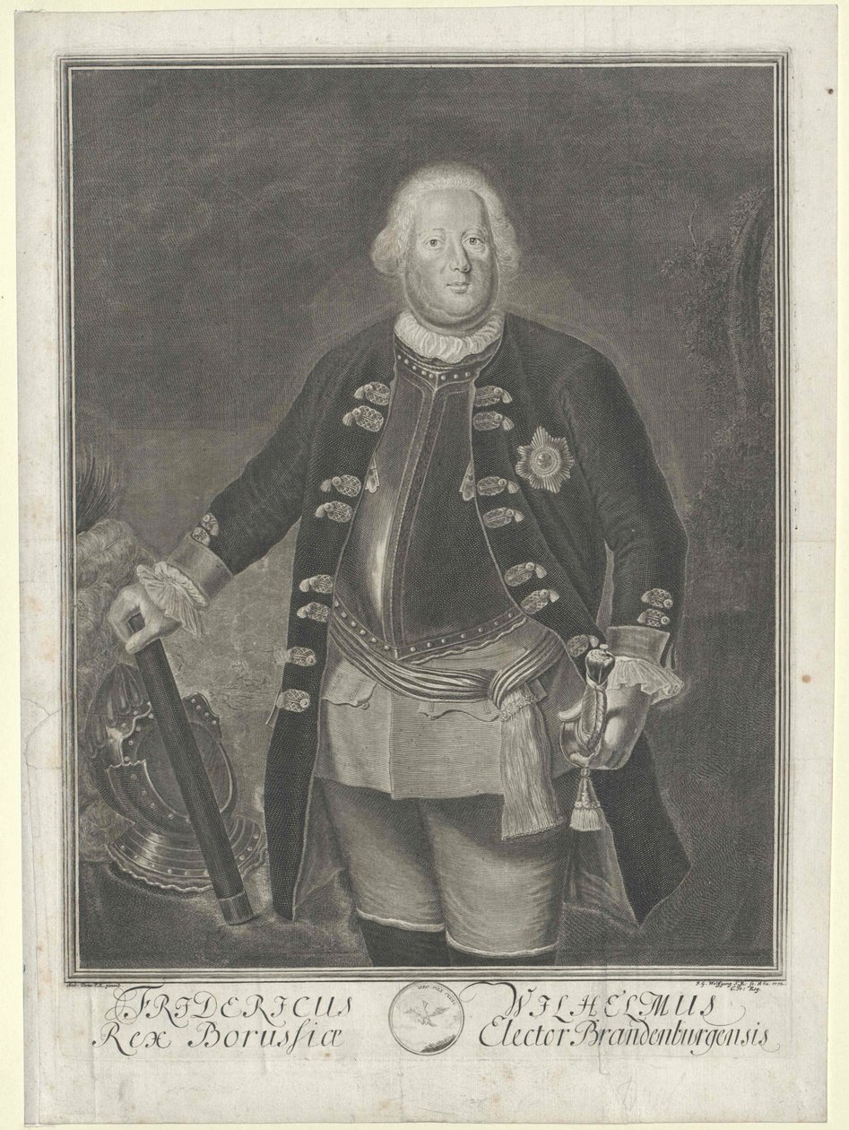 Pruský král Fridrich Vilém I. od Artist Unknown