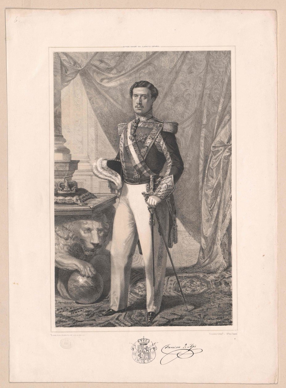 Španělský král František od Artist Unknown