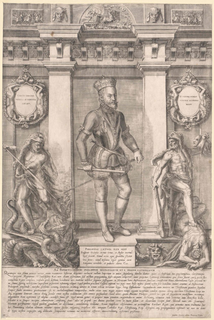Španělský král Filip II. od Artist Unknown