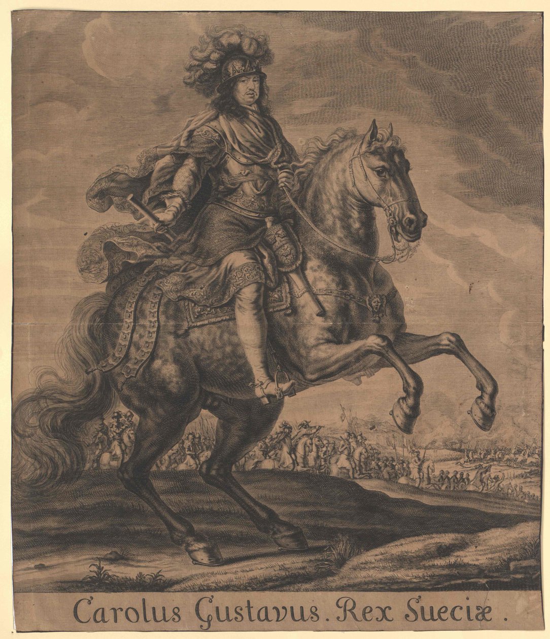Švédský král Karel X. Gustav od Artist Unknown