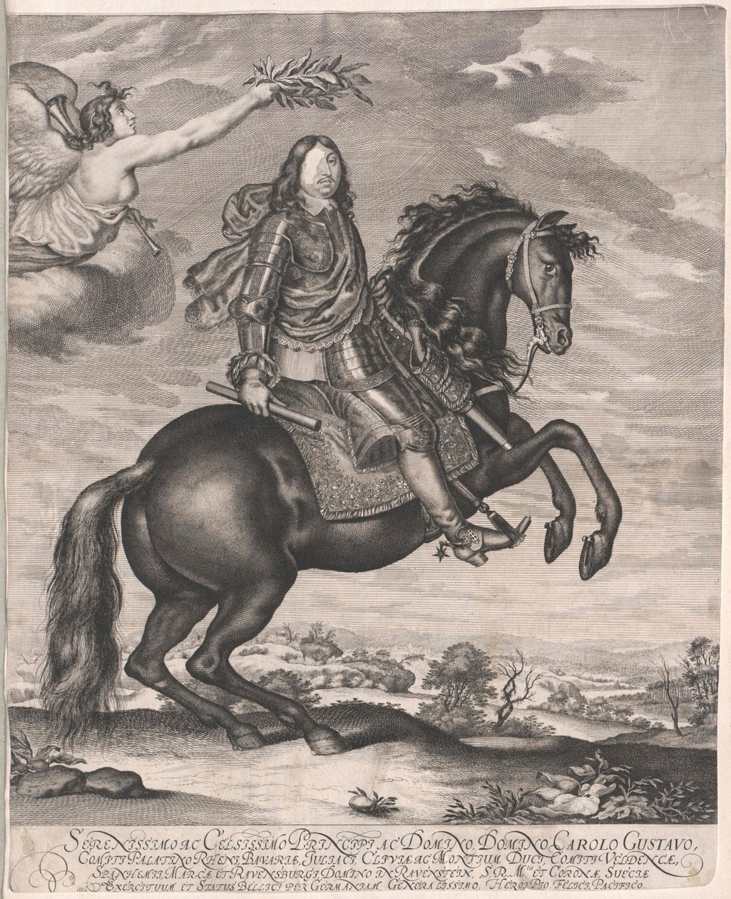 Švédský král Karel X. Gustav od Artist Unknown