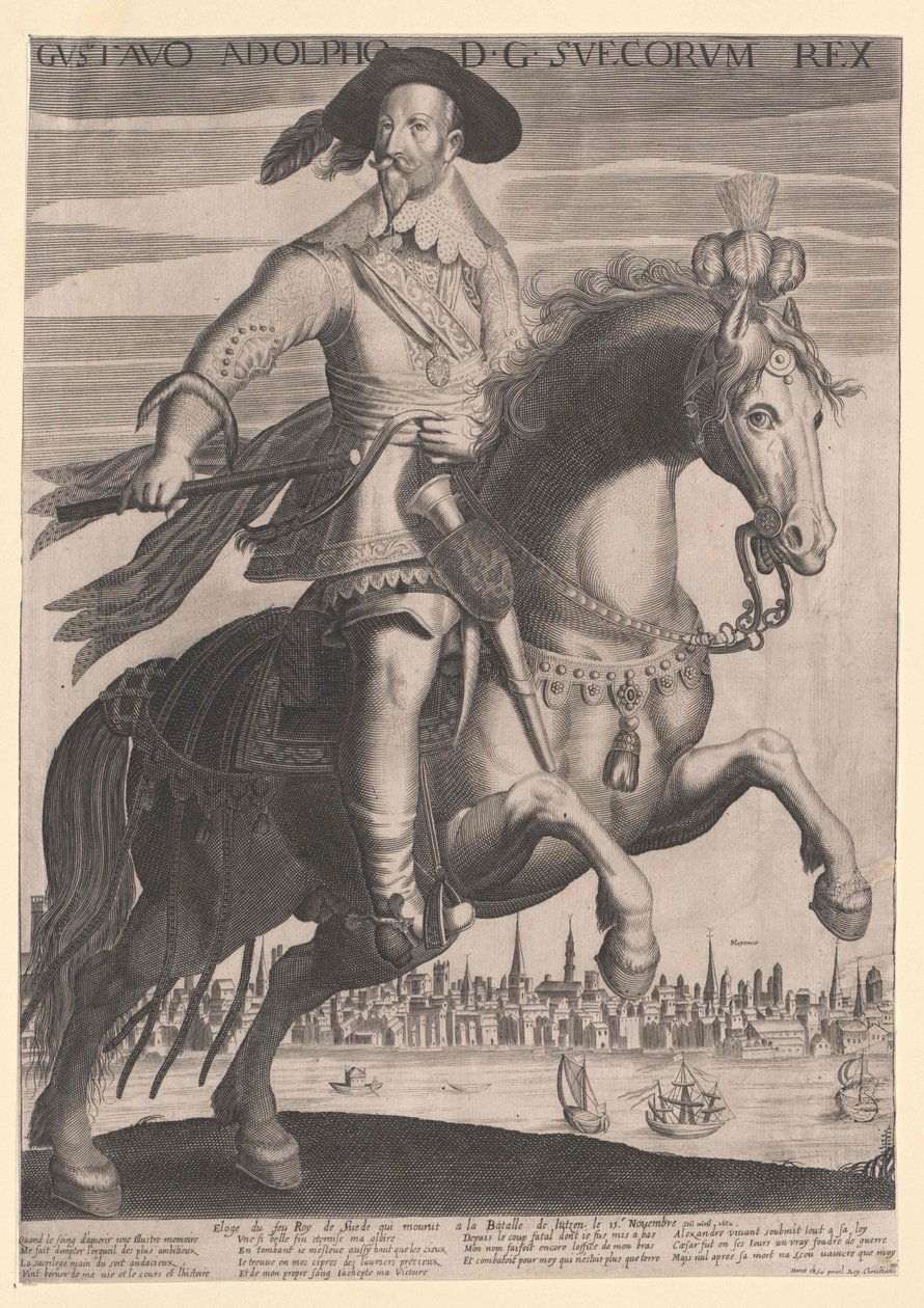 Švédský král Gustav Adolf Švédský od Artist Unknown