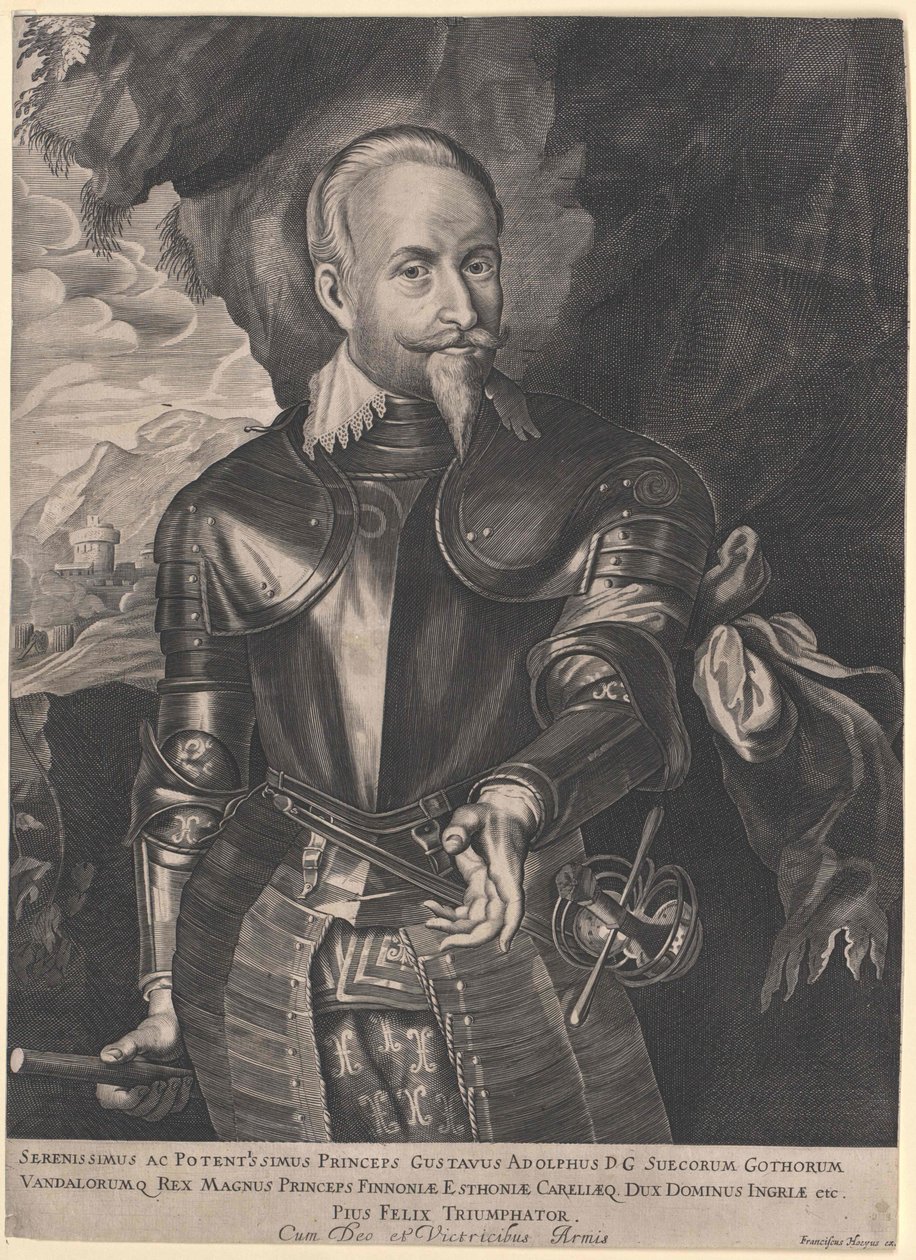 Švédský král Gustav Adolf Švédský od Artist Unknown