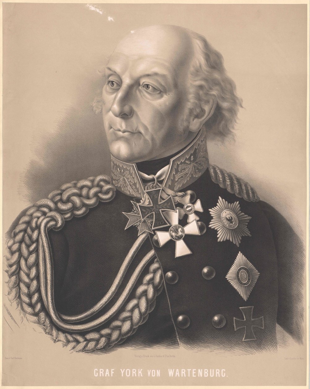 Ludwig hrabě Yorck von Wartenburg (tisk) od Artist Unknown