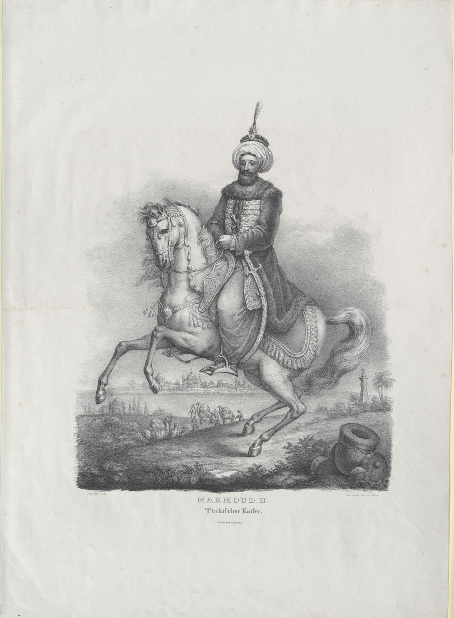 Turecký sultán Machmud II, od Artist Unknown