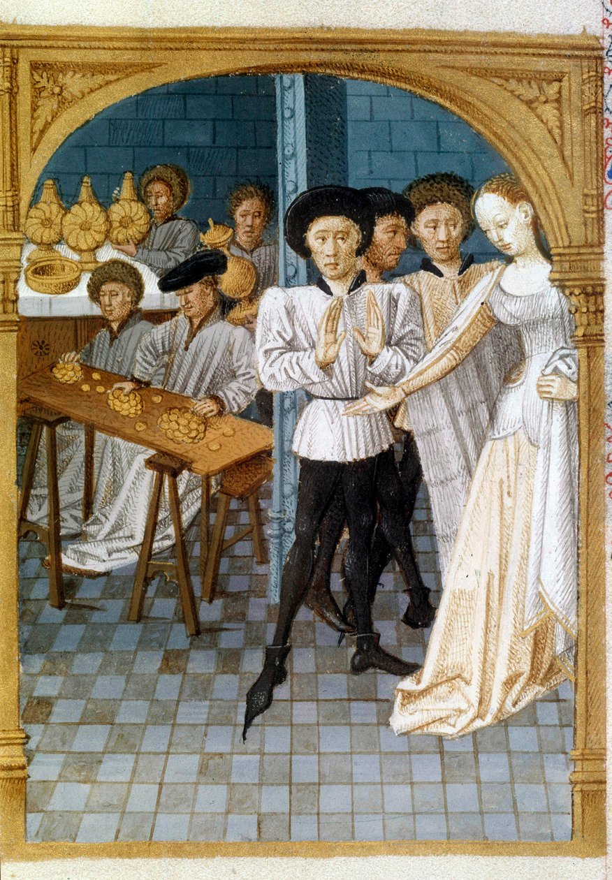 Manažer a lakomec: muž odmítá dát peníze (miniatura) od Artist Unknown