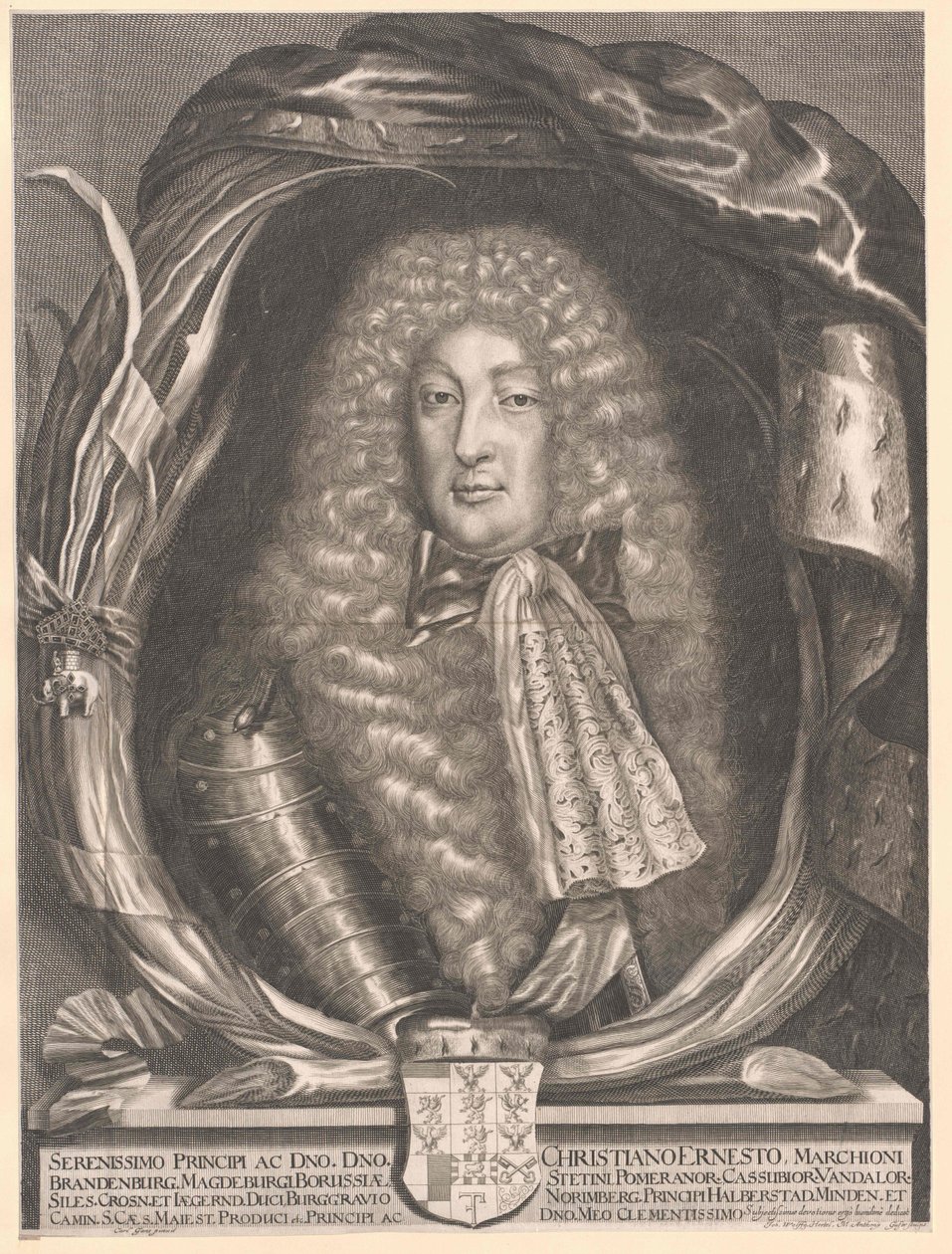 Braniborsko-Bayreuthský markrabě Christian Ernst (tisk) od Artist Unknown