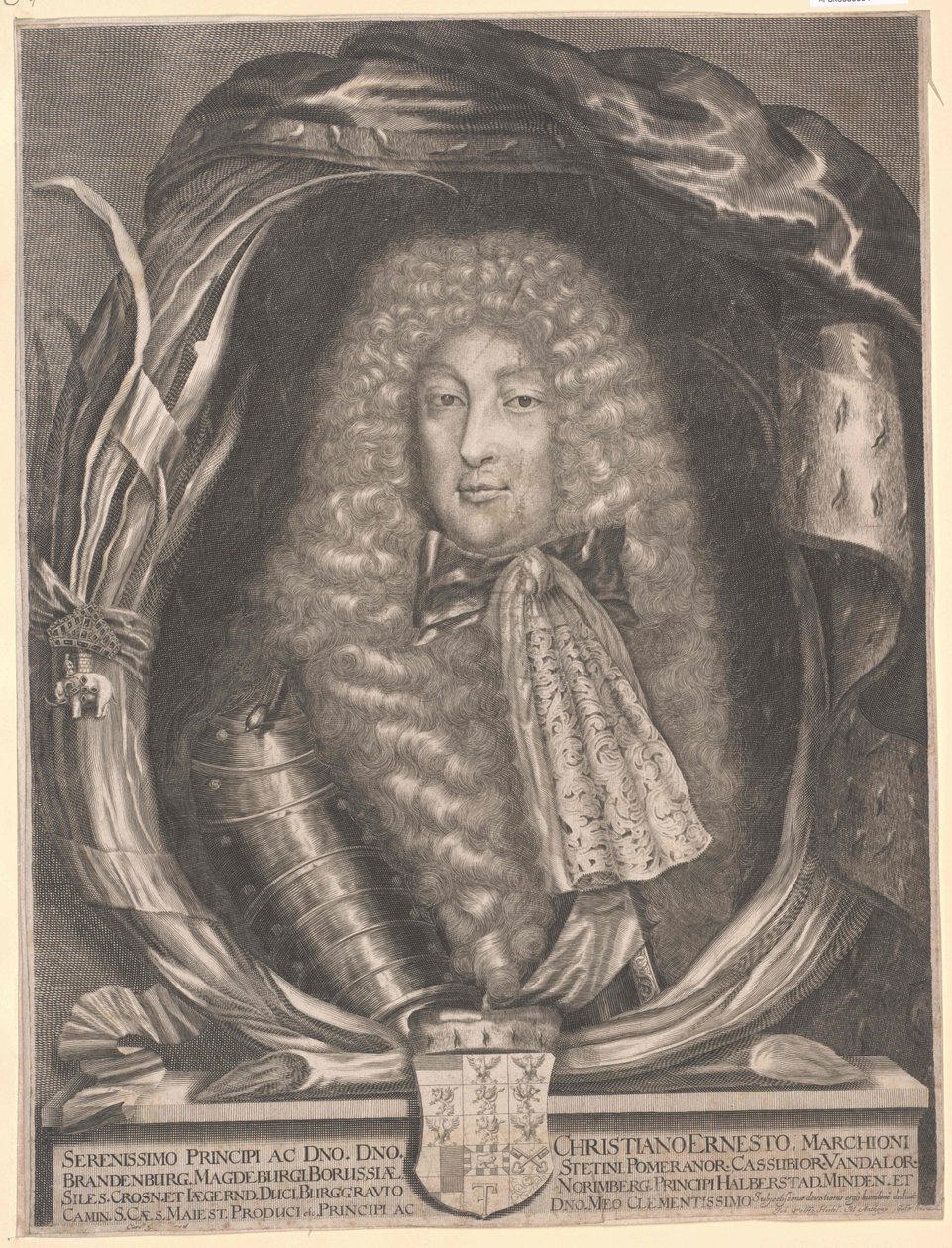 Braniborsko-Bayreuthský markrabě Christian Ernst (tisk) od Artist Unknown