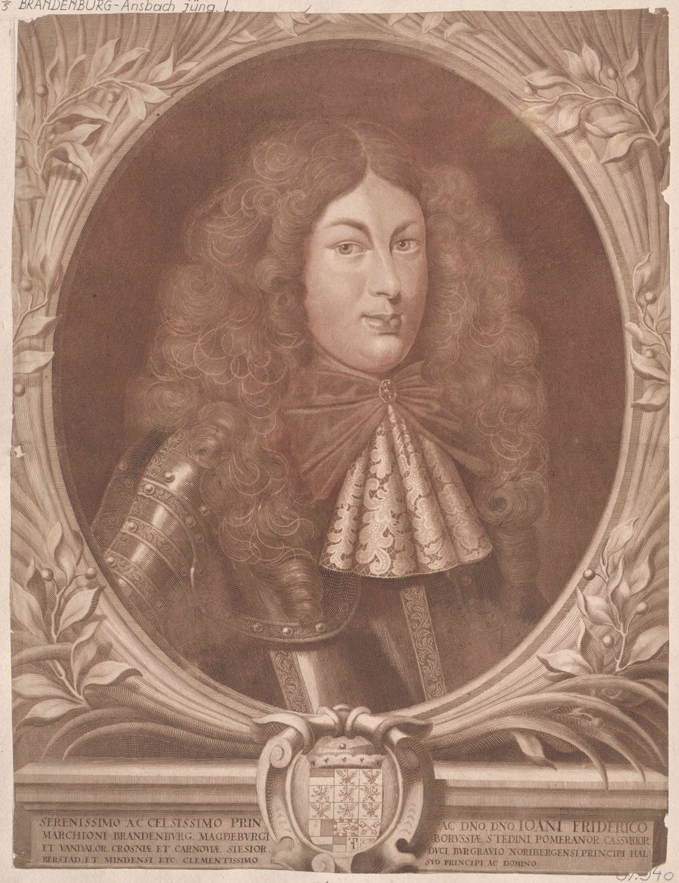 Markrabě braniborsko-ansbašský Johann Friedrich (tisk) od Artist Unknown