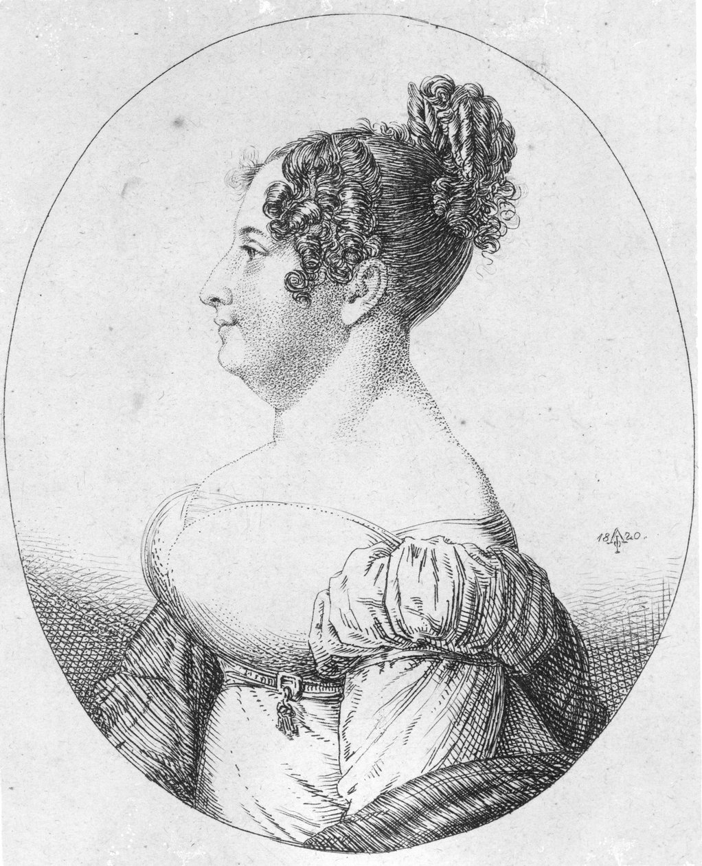 Marie Šarlota baronka z let 1782 - 1841 Kerpen od Artist Unknown