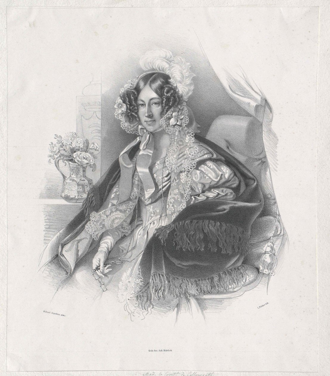 Maria Rosa hraběnka Kinská von Wchinitz a Tettau od Artist Unknown