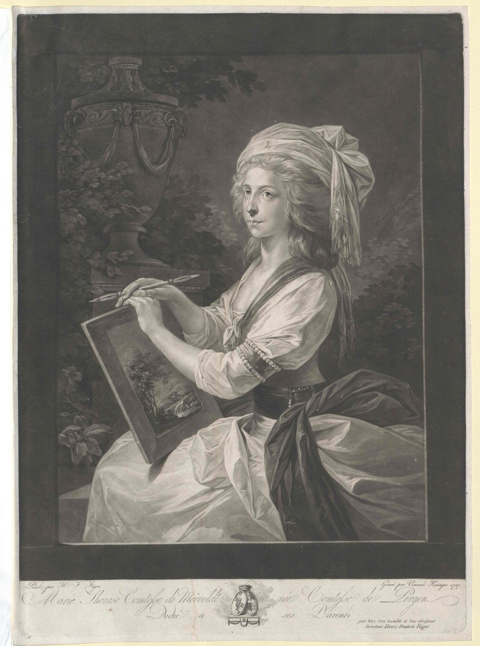 Marie Terezie hraběnka Pergenová od Artist Unknown