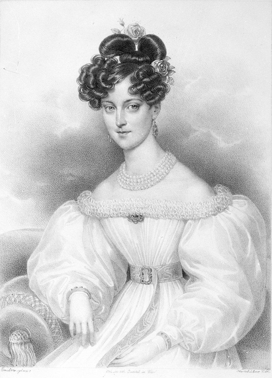 Marie Charlotta baronka z Kerpenu +1841 od Artist Unknown