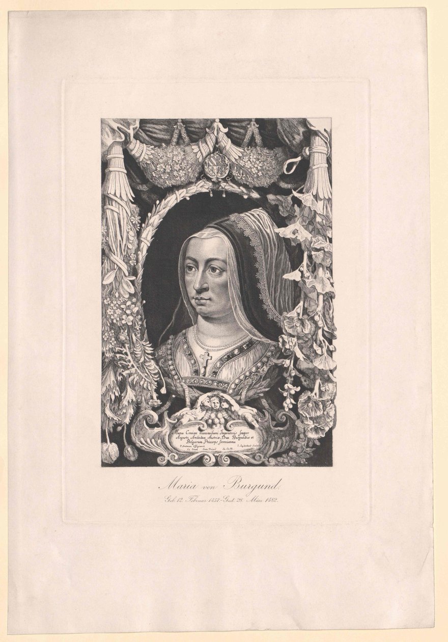 Marie Burgundská (tisk) od Artist Unknown