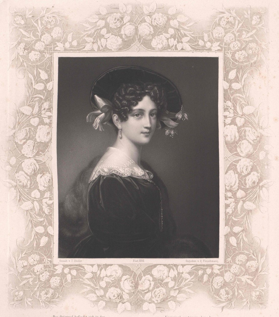 Maximiliane Borzaga (tisk) od Artist Unknown