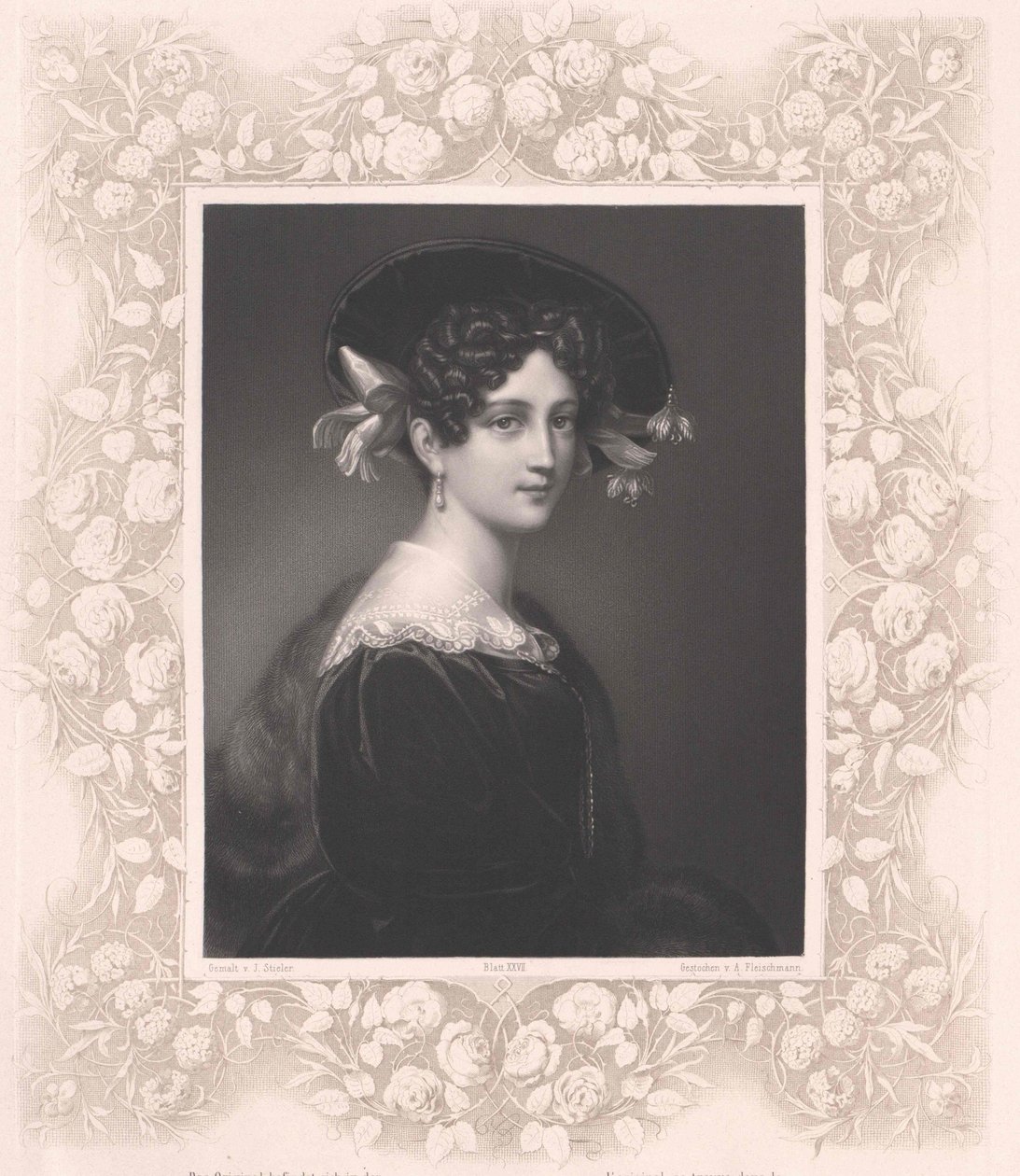 Maximiliane Borzaga (tisk) od Artist Unknown