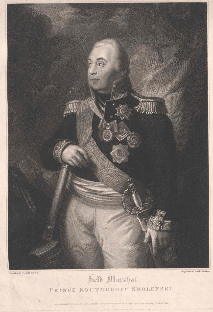 Michail Ilarinovič Goleniščev kníže Kutuzov-Smolenskij od Artist Unknown