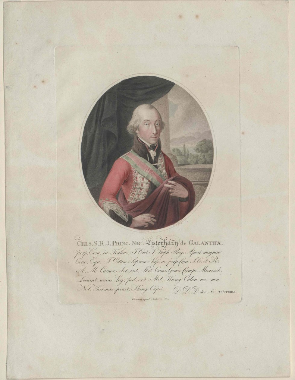 Nikolaus kníže Esterházy od Artist Unknown