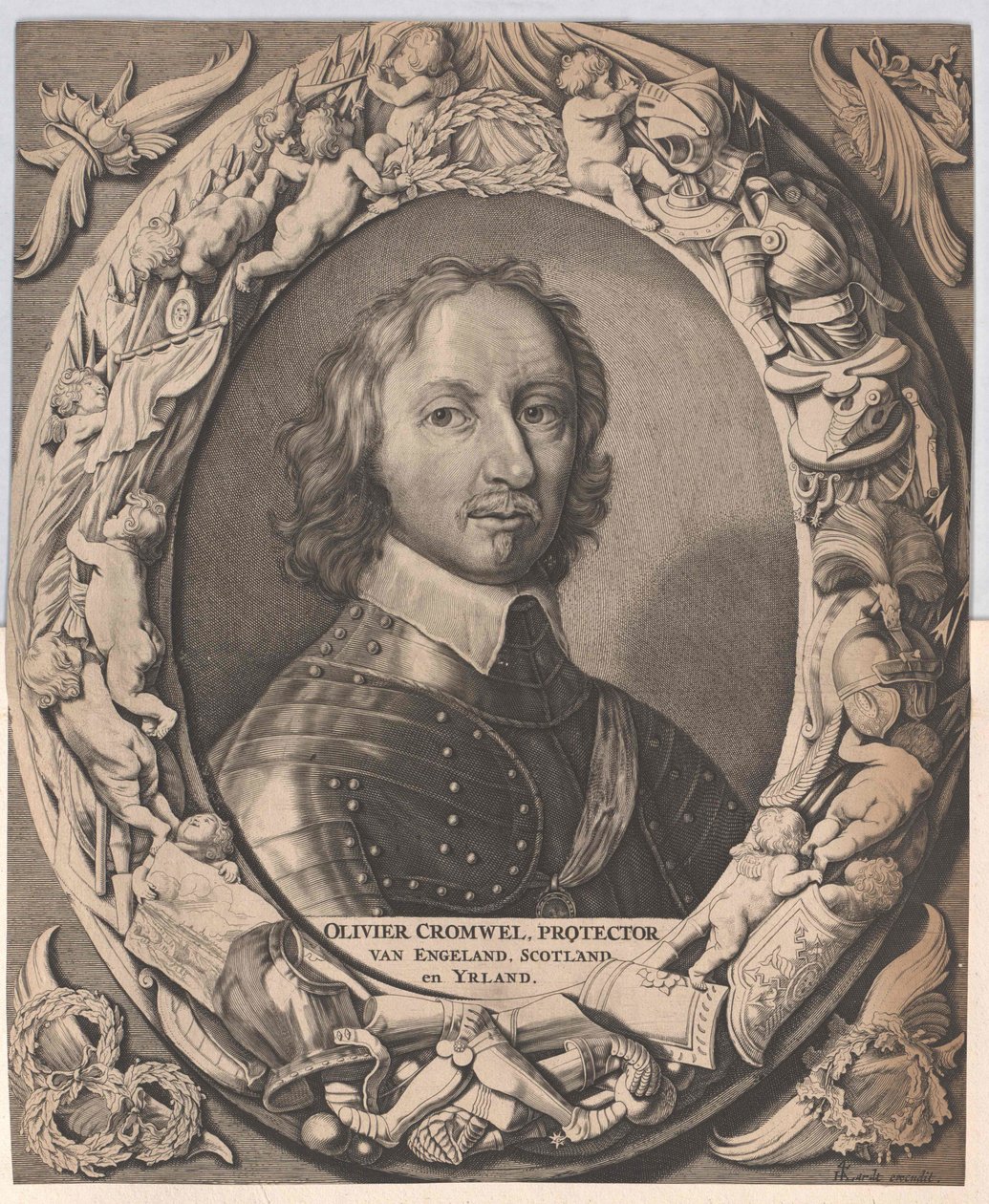 Oliver Cromwell (tisk) od Artist Unknown