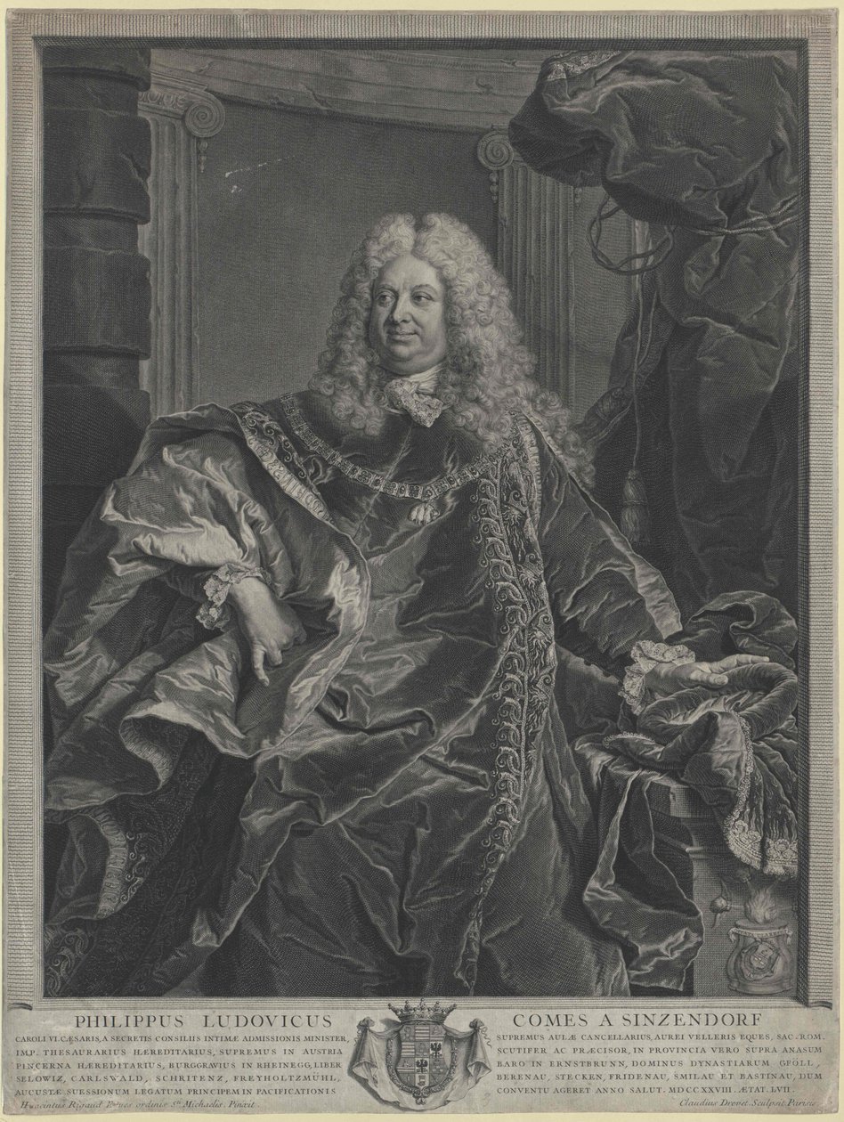 Philipp Ludwig hrabě Sinzendorf od Artist Unknown
