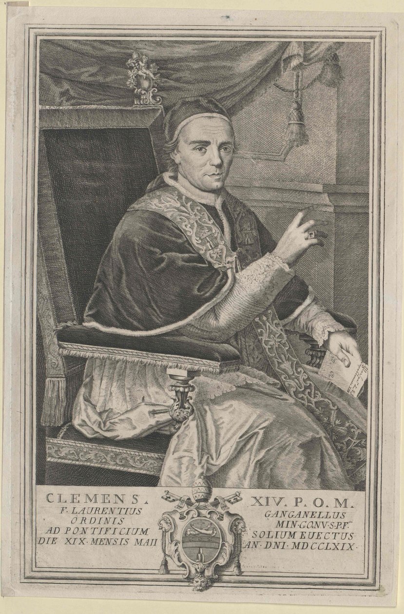 Papež Klement XIV. od Artist Unknown